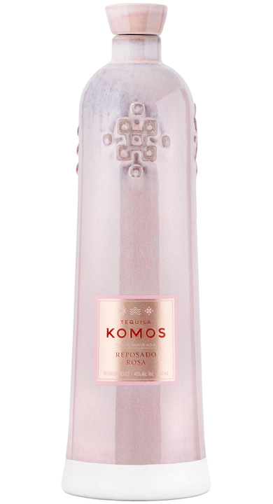 Bottle of Komos Tequila Reposado Rosa