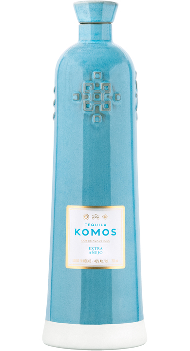 Bottle of Komos Tequila Extra Añejo