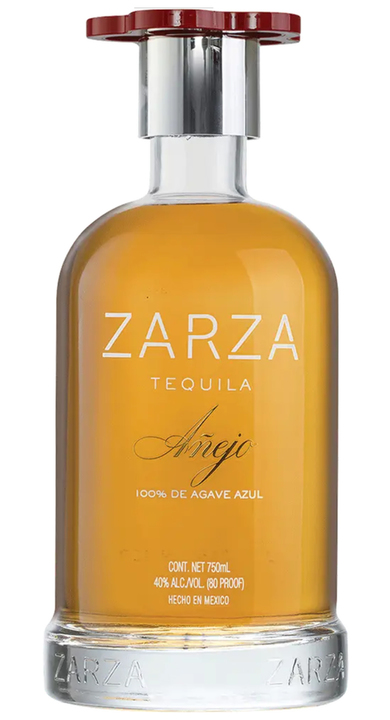 Bottle of Zarza Tequila Añejo