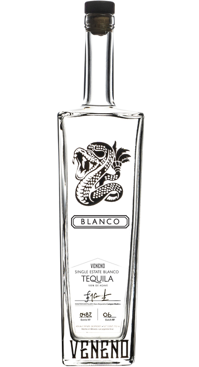 Bottle of Veneno Tequila Blanco