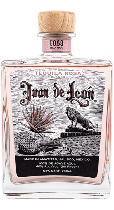 Bottle of Juan de León Tequila Blanco Rosa