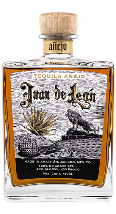 Bottle of Juan de León Tequila Añejo