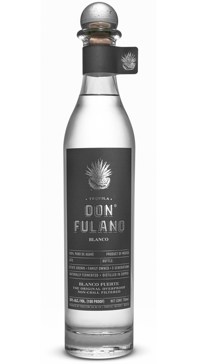 Bottle of Don Fulano Blanco Fuerte (100 proof)