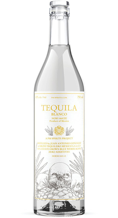 Bottle of PM Spirits Tequila Blanco