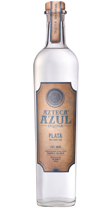 Bottle of Azteca Azul Tequila Plata