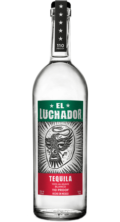 Bottle of El Luchador Blanco 110 Proof