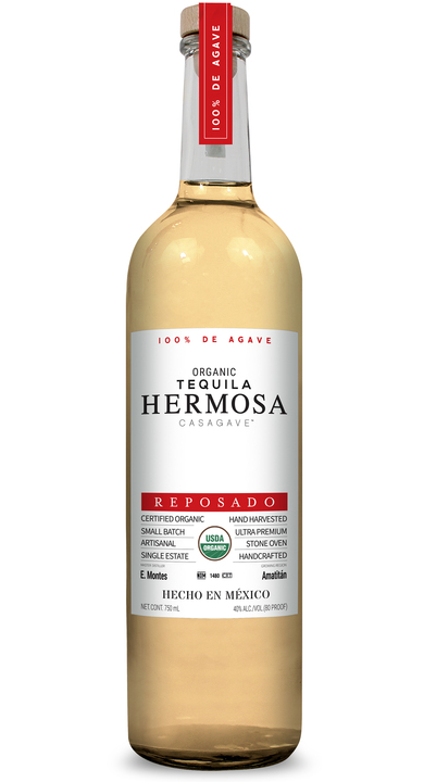Bottle of Hermosa Organic Tequila Reposado