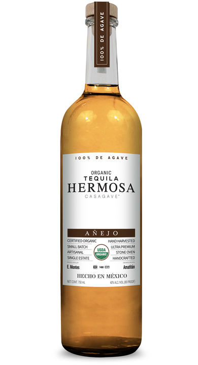 Bottle of Hermosa Organic Tequila Añejo 