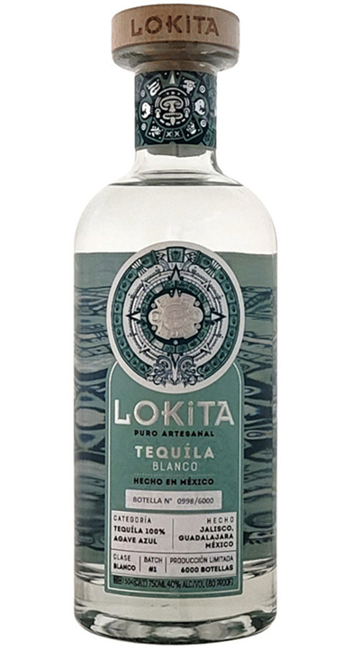 Bottle of Lokita Tequila Blanco