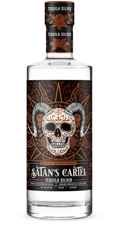 Bottle of Satan's Cartel Tequila Silver