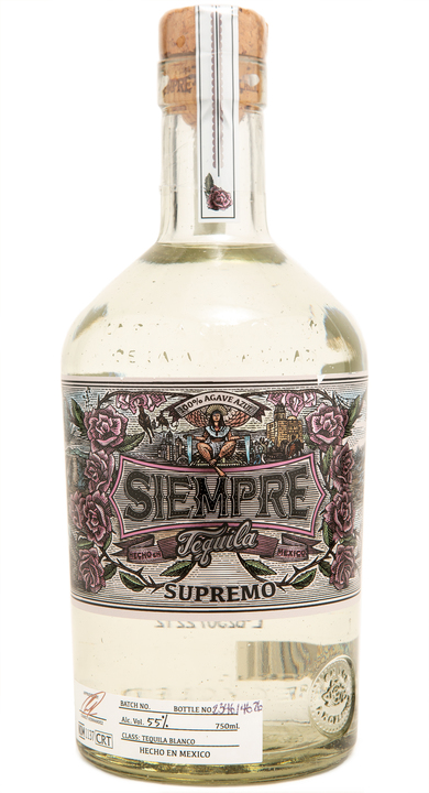 Bottle of Siempre Tequila Supremo Blanco
