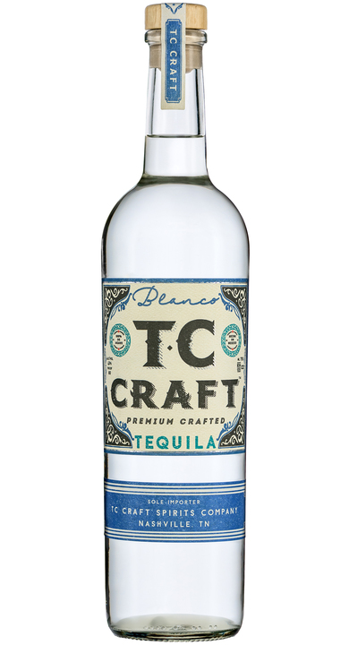 Bottle of TC Craft Tequila Blanco