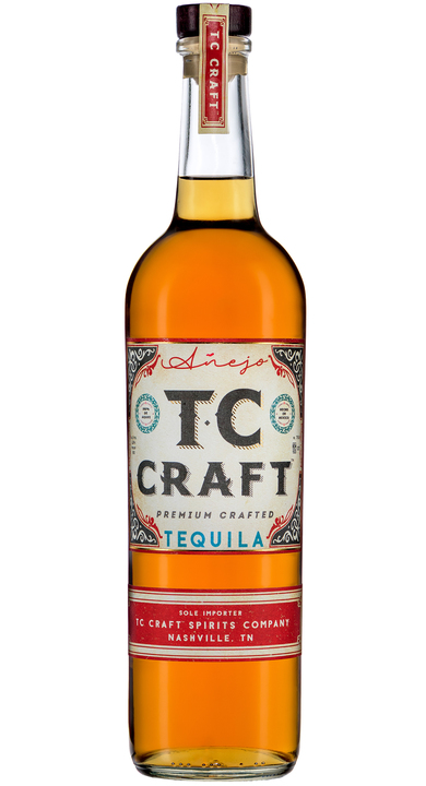 Bottle of TC Craft Tequila Añejo