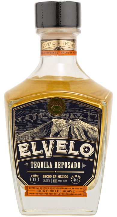 Bottle of ElVelo Tequila Reposado