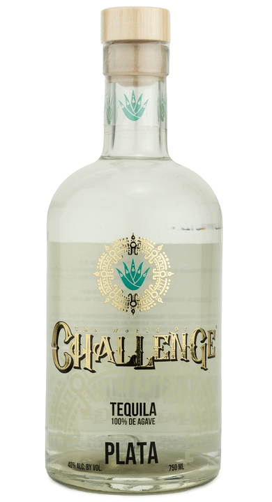 Bottle of Challenge Tequila Plata