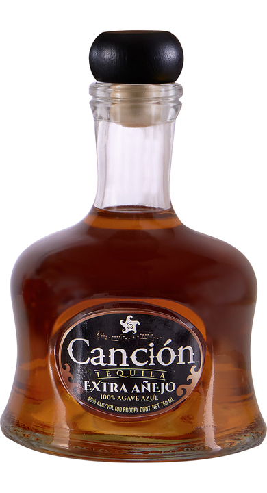 Bottle of Canción Tequila Extra Añejo