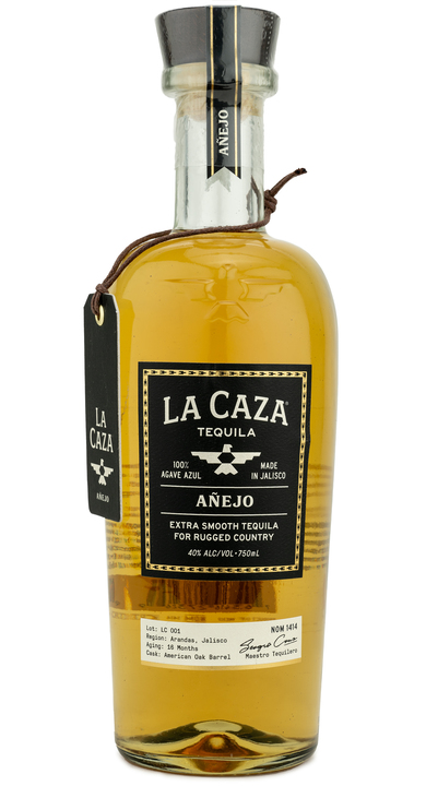 Bottle of La Caza Tequila Añejo