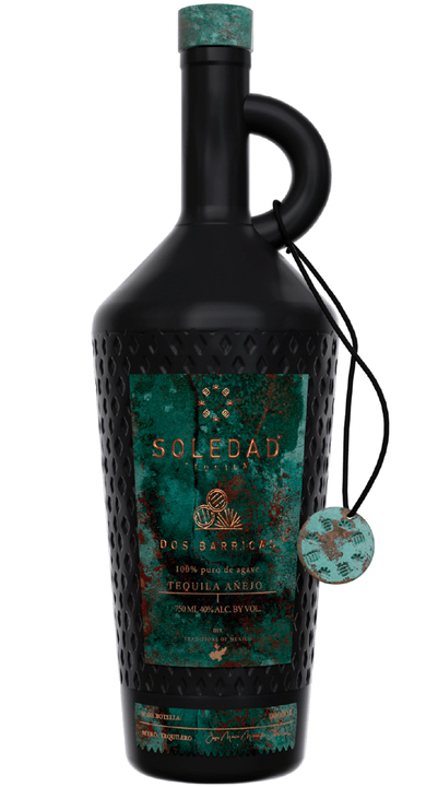 Bottle of Soledad Tequila Dos Barricas