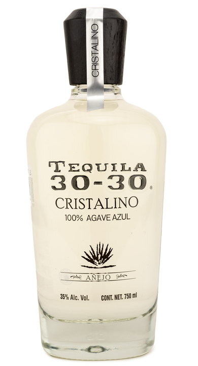 Bottle of Tequila 30-30 Cristalino Añejo