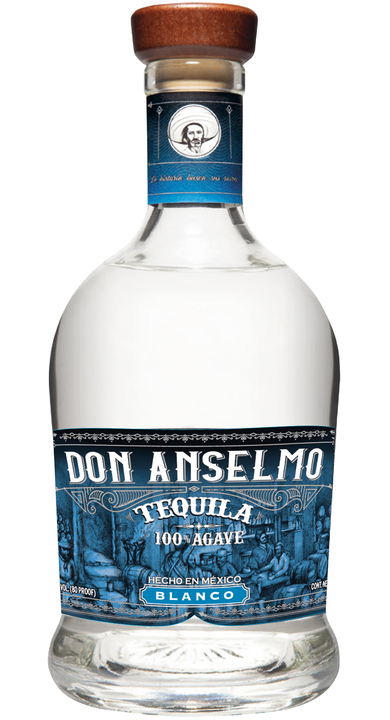 Bottle of Don Anselmo Tequila Blanco