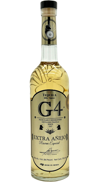 Bottle of Tequila G4 Extra Añejo Reserva Especial