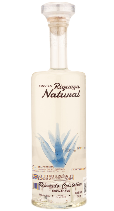 Bottle of Riqueza Natural Reposado Cristalino