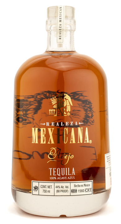 Bottle of Realeza Mexicana Añejo