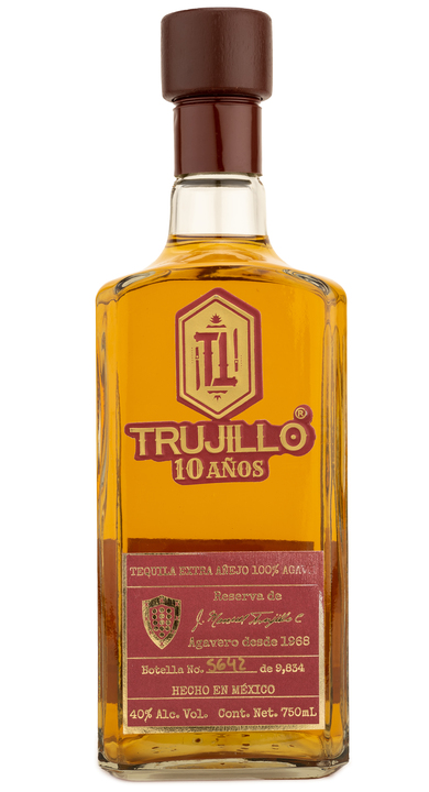 Bottle of Trujillo 10 Años Tequila Extra Añejo