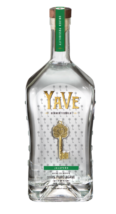 Bottle of YaVe Jalapeño Tequila