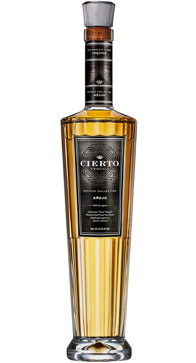 Bottle of Cierto Tequila Private Collection Añejo