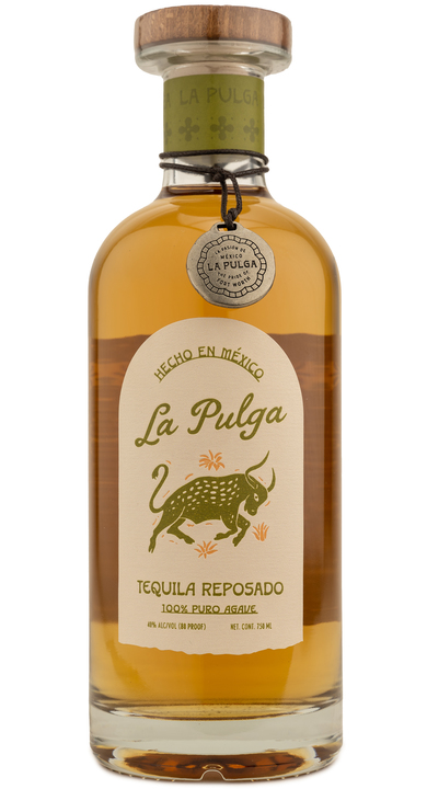 Bottle of La Pulga Tequila Reposado