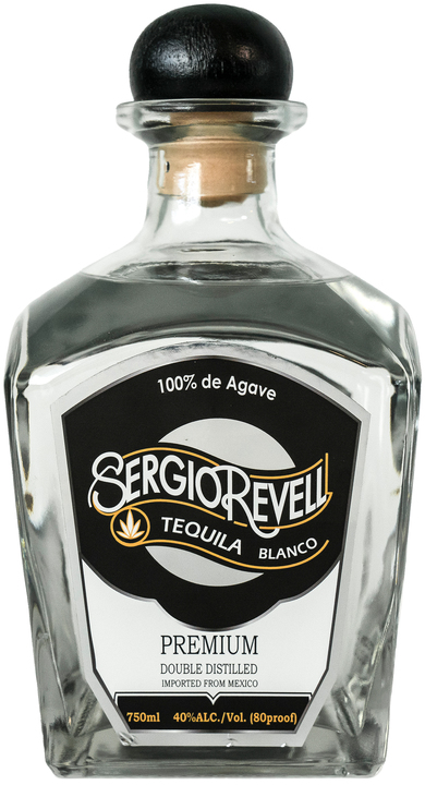 Bottle of Sergio Revell Tequila Blanco