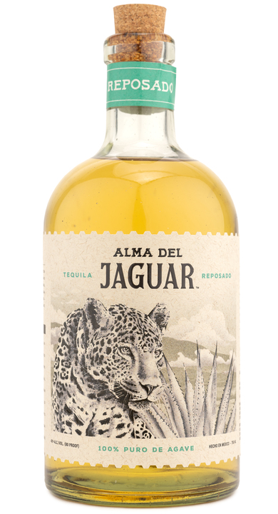 Bottle of Alma del Jaguar Tequila Reposado