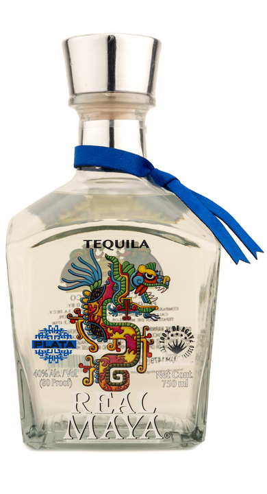 Bottle of Tequila Real Maya Plata
