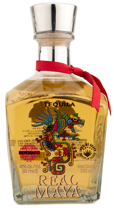 Bottle of Tequila Real Maya Reposado
