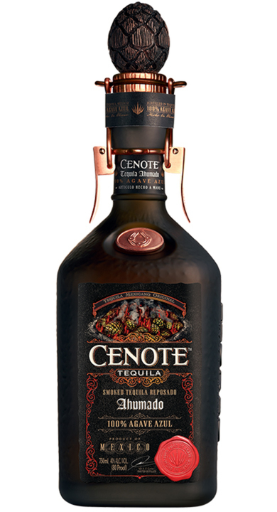 Bottle of Cenote Ahumado Reposado Tequila