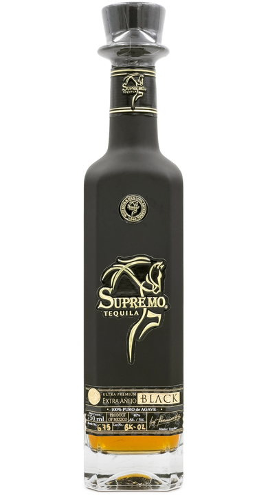 Bottle of Supremo Extra Añejo Black