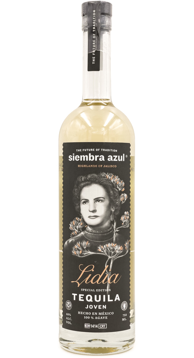 Bottle of Siembra Azul Lidia Tequila Joven