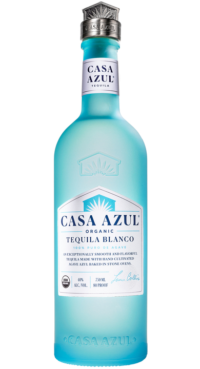 Bottle of Casa Azul Organic Tequila Blanco