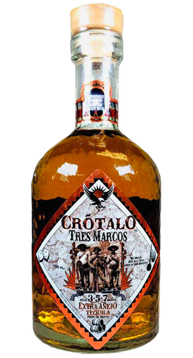 Bottle of Crotalo Tres Marcos 3-5-7 Extra Añejo