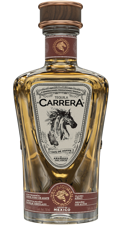 Bottle of Carrera Tequila Añejo
