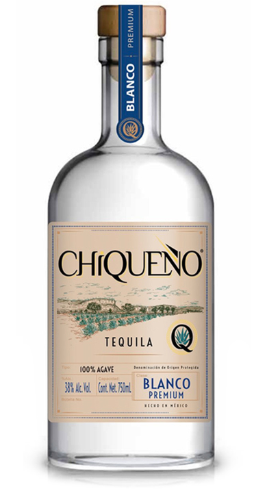 Bottle of Chiqueño Tequila Blanco