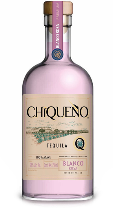 Bottle of Chiqueño Tequila Blanco Rosa