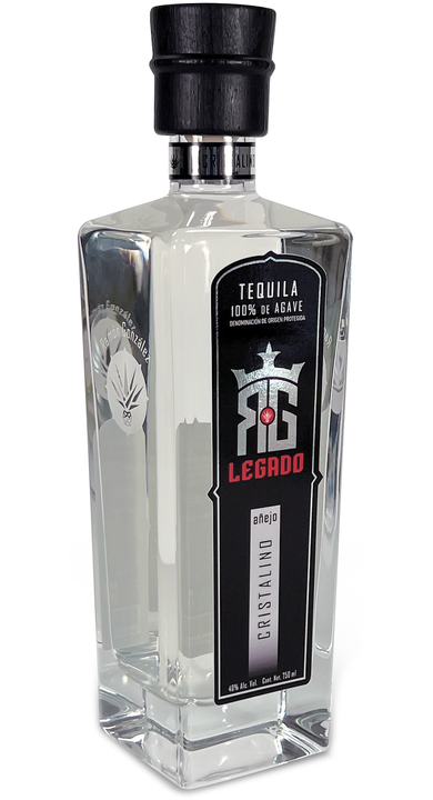 Bottle of Tequila RG Legado Cristalino Añejo