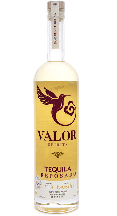 Bottle of Valor Tequila Reposado