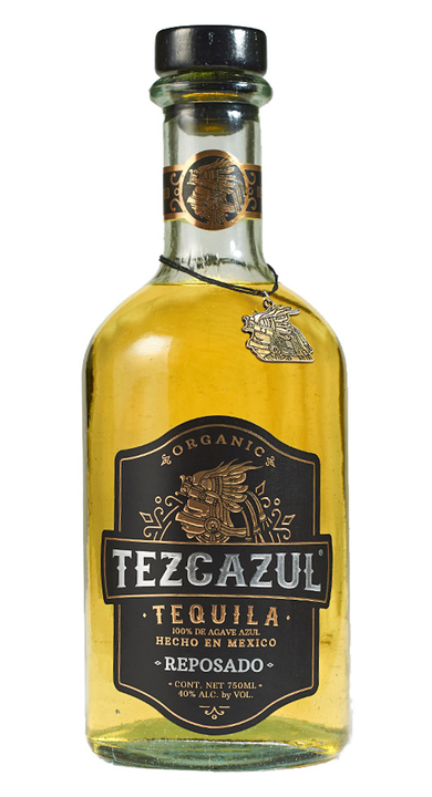 Bottle of Tezcazul Tequila Reposado