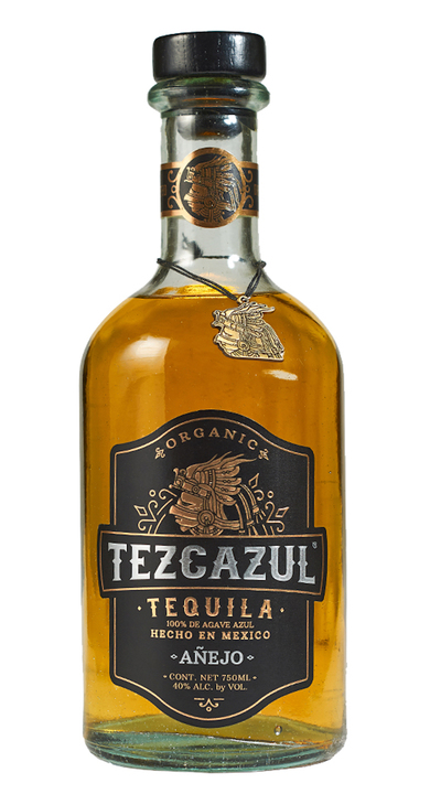 Bottle of Tezcazul Tequila Añejo