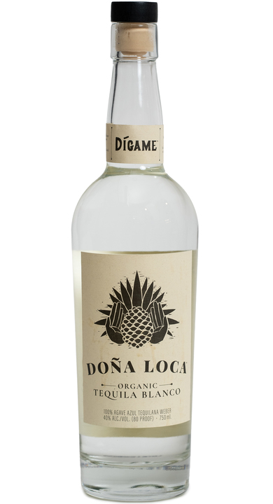 Bottle of Doña Loca Organic Tequila Blanco
