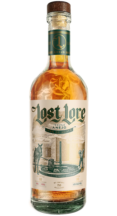 Bottle of Lost Lore Tequila Añejo