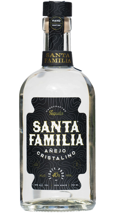 Bottle of Santa Familia Añejo Cristalino